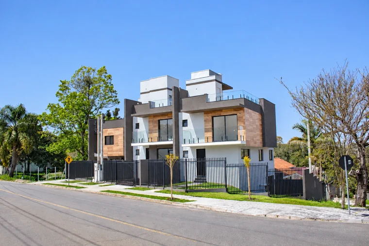 Fachada do conjunto de sobrados — Abranches, Curitiba